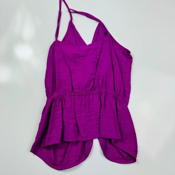 Flawless Fuchsia Front Twist Sleeveless Top Size Medium - Picture 7 of 11